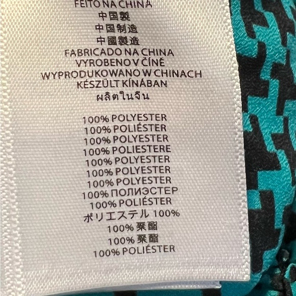 MICHAEL Michael Kors Wicked Green and Black Houndstooth Blouse EUC - Picture 6 of 6